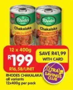 Shoprite Rhodes chakalaka all variants offer