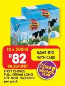Shoprite First choice full cream long life milk offer