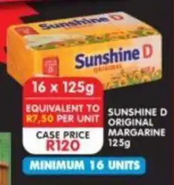 Shoprite Sunshine d original margarine offer