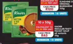Shoprite Knorr regular/ Tasty packet soup all variants offer