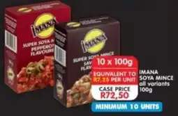 Shoprite Imana soya mince all variants offer