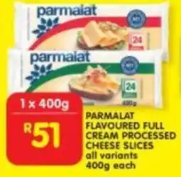 Shoprite Parmalat flavoured full cream processed cheese slices all variants offer
