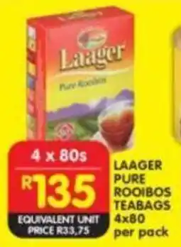 Shoprite Laager pure rooibos teabags offer