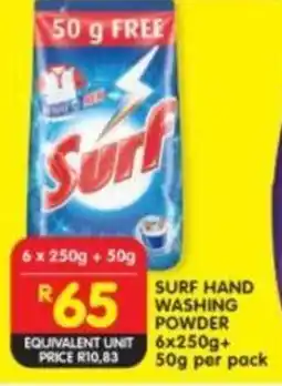 Shoprite Surf hand washing powder offer
