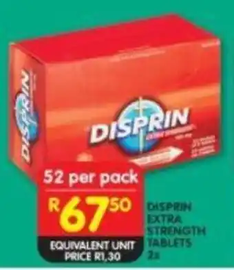 Shoprite Disprin extra strength tablets offer