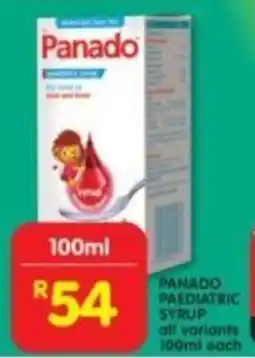 Shoprite Panado paediatric syrup all variants offer