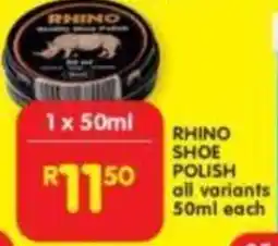 Rhino shoe polish all variants