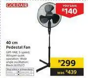 Builders Warehouse Goldair 40cm Pedestal Fan GPF-YAB offer