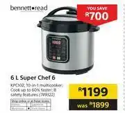 Builders Warehouse Bennett Read 6Ltr Super Chef 6 KPC102 offer