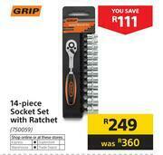 Builders Warehouse Grip 14-Piece Socket Set With Ratchet offer