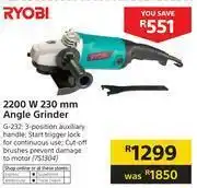 Builders Warehouse Ryobi 2200 W 230mm Angle Grinder offer