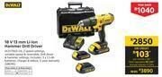 Builders Warehouse Dewalt 18V 13mm Li-Ion Hammer Drill Driver DCD776S3-ZA offer