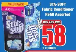 Boxer Superstores STA-SOFT Fabric Conditioner Refill Assorted offer