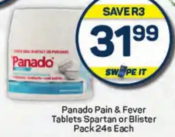 Pick n Pay Hypermarket Panado Pain & Fever Tablets Spartan or Blister Pack offer