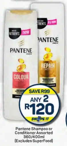 Pick n Pay Hypermarket Pantene Shampoo or Conditioner Assorted offer