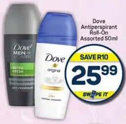 Pick n Pay Hypermarket Dove Antiperspirant Roll-On Assorted offer