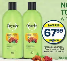 Pick n Pay Hypermarket Organics Shampoo, Conditioner or 2in1 Assorted offer