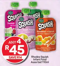 Pick n Pay Hypermarket Rhodes Squish Infant Food Assorted offer