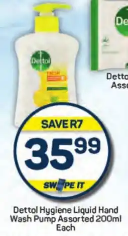 Pick n Pay Hypermarket Dettol Hygiene Liquid Hand Wash Pump Assorted offer