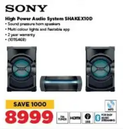 HiFi Corp SONY High Power Audio System SHAKEX10D offer
