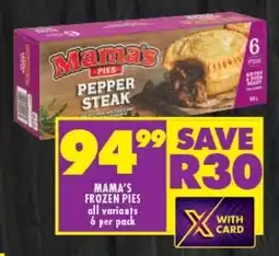 Shoprite Mama's frozen pies all variants offer