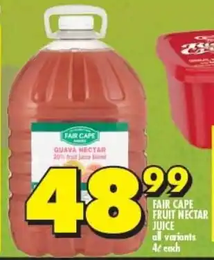 Shoprite Fair cape fruit nectar juice all variants offer