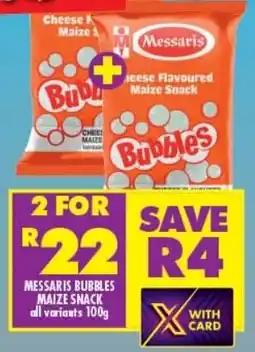 Shoprite Messaris bubbles maize snack all variants offer