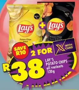 Shoprite Lay's potato chips all variants offer