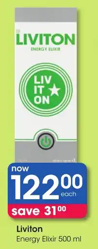 Clicks Liviton Energy Elixir offer