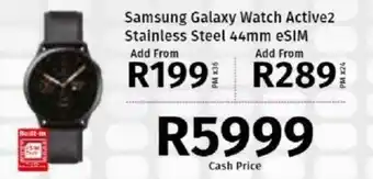 Vodacom Samsung Galaxy Watch Active2 Stainless Steel 44mm eSIM offer