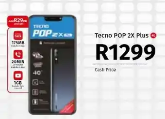 Vodacom Tecno Pop 2x Plus offer