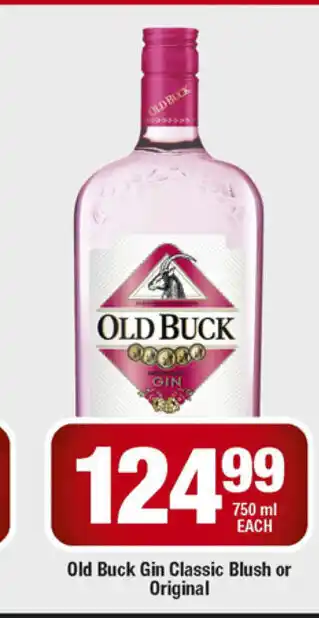 OK Liquor Old Buck Gin Classic Blush or Original 750ml offer