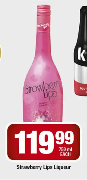 OK Liquor Strawberry Lips Liqueur 750ml offer