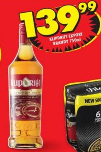 Klipdrift Export Brandy 750ml