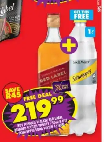 Shoprite Liquor Buy Johnnie Walker Red Label Blended Scotch Whisky 750ml offer