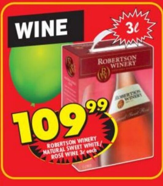 Robertson Winery Natural Sweet White / Natural Sweet White / Rose Wine