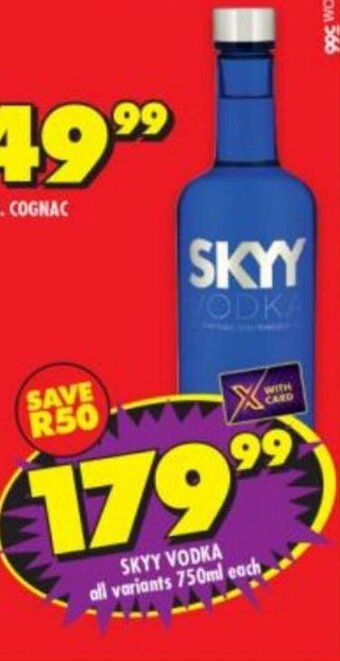 Skyy Vodka All Variants 750ml each