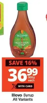 Checkers Illovo Syrup All Variants offer