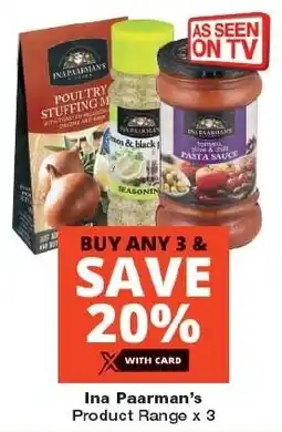 Checkers Ina Paarman's Product Range offer