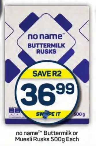 Pick n Pay no name Buttermilk or Muesli Rusks offer