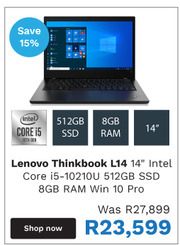 First Shop Lenovo Thinkbook L14 offer