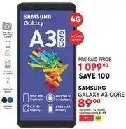 Edgars Samsung Galaxy A3 Core - Per Months x 24 Months offer