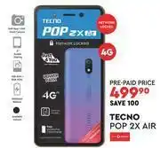 Edgars Tecno Pop 2X Air 4G LTE offer