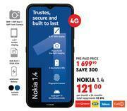 Edgars Nokia 1.4 4G offer