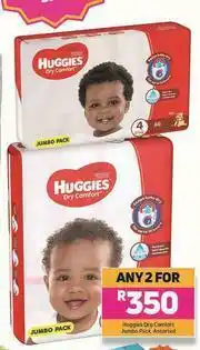 Game Huggies Dry Comfort Jumbo Pack Assorted-For Any 2 offer