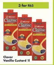 Game Clover Vanilla Custard-For 3 x 1L offer