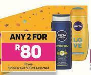 Game Nivea Shower Gel Assorted-For Any 2 x 500ml offer