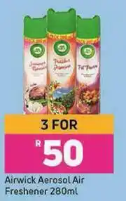 Game Airwick Aerosol Air Freshener-For 3 x 280ml offer