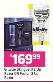 Game Gillette Skinguard 2 Up Razor Or Fusion 2 Up Razor-Each offer