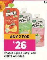 Game Rhodes Squish Baby Food Assorted-For Any 3 x 200ml offer